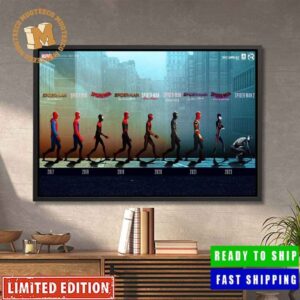 Spider Man Movie Abbey Road From 2017 To 2023 Home Decor Poster Canvas