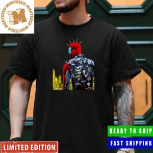 Spider Punk In Spiderman Across The Spiderverse Punk Rock Jacket Detail Unisex T-Shirt