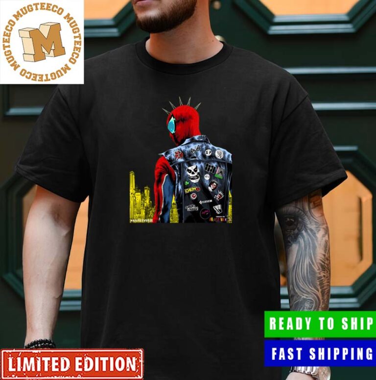 Spider Punk In Spiderman Across The Spiderverse Punk Rock Jacket Detail Unisex T-Shirt Spider Punk In Spiderman Across The Spiderverse Punk Rock Jacket Detail Unisex T-Shirt