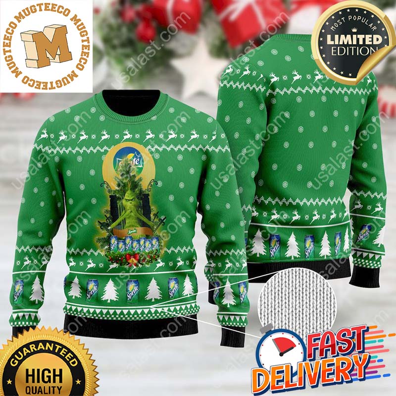 Sprite Grinch Snowflake Ugly Christmas Sweater For Holiday 2023 Xmas Gifts Sprite Grinch Snowflake Ugly Christmas Sweater For Holiday 2023 Xmas Gifts