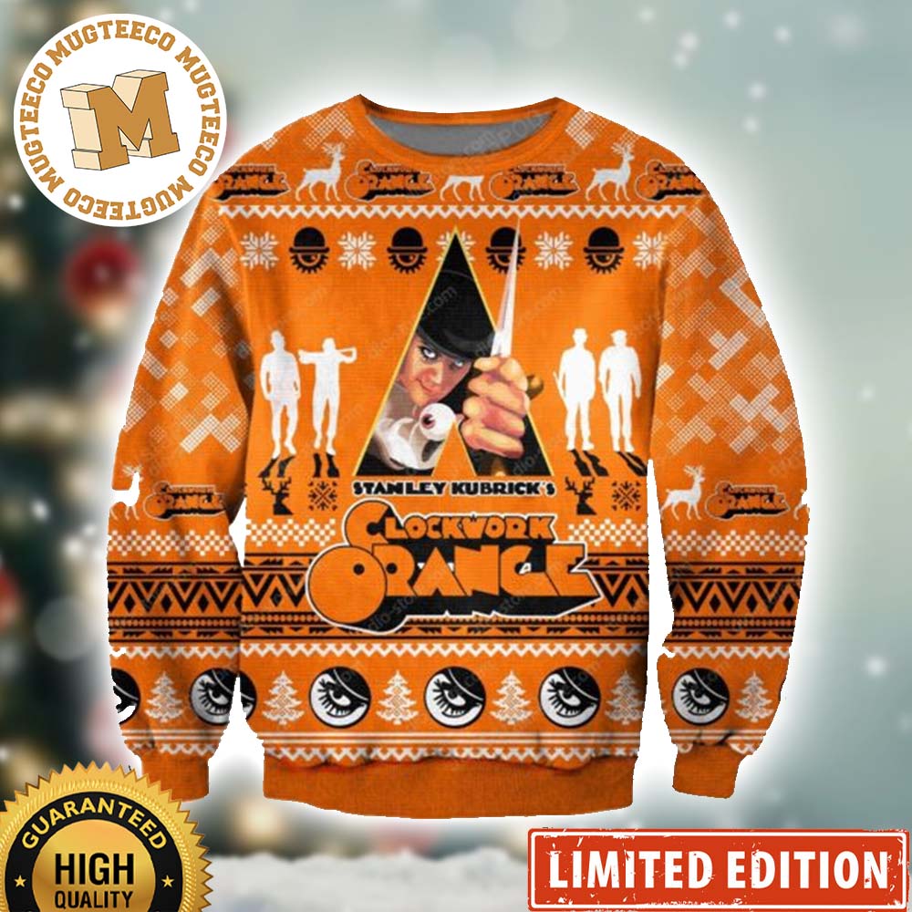 Stanley Kubrick A Clockwork Orange Ugly Christmas Sweater Stanley Kubrick A Clockwork Orange Ugly Christmas Sweater