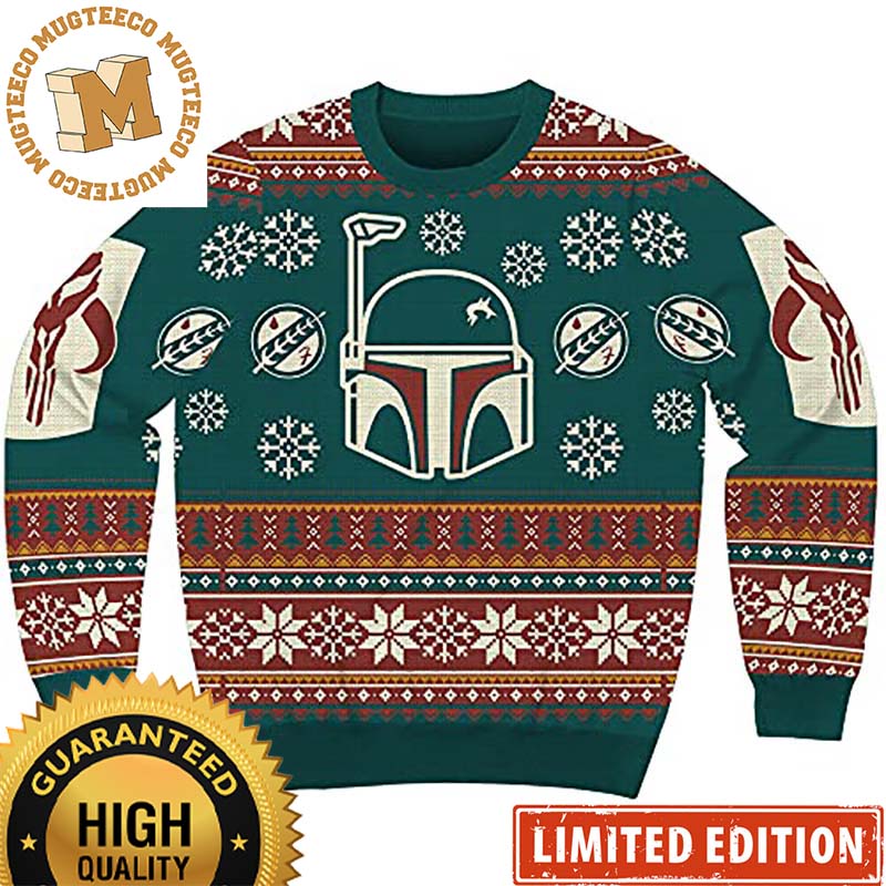 Star Wars Boba Fett The Mandalorian Winter Knittng Christmas Ugly Sweater Star Wars Boba Fett The Mandalorian Winter Knittng Christmas Ugly Sweater