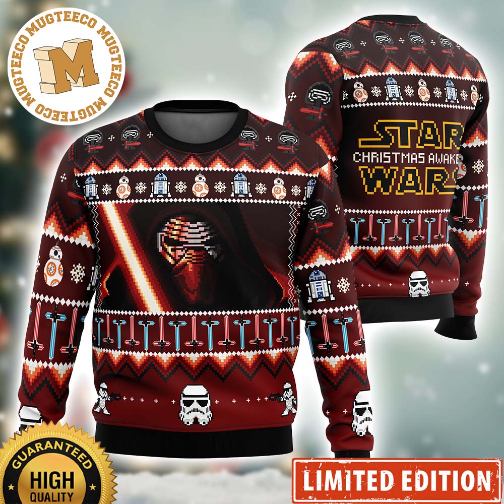 Star Wars Christmas Awakens Ugly Christmas Sweater Star Wars Christmas Awakens Ugly Christmas Sweater