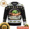 Star Wars Cute Chibi Characters Snowflakes Knitting Pattern Green Christmas Ugly Sweater
