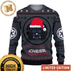 Star Wars Darth Vader I Find You Lack Of Cheer Disturbing Funny Holiday Ugly Sweater 2023