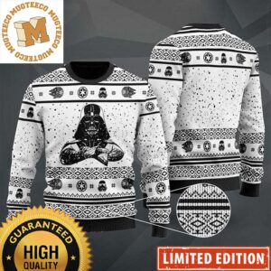 Star Wars Darth Vader Posing Classic Black And White Christmas Ugly Sweater