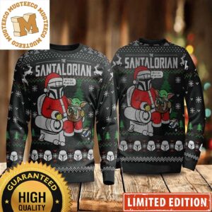 Star Wars Mandalorian Santalorian Funny Christmas Ugly Sweater