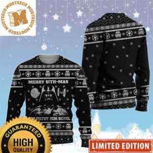 Star Wars Merry Sith-Mas Darth Vader Snowy Black Christmas Ugly Sweater