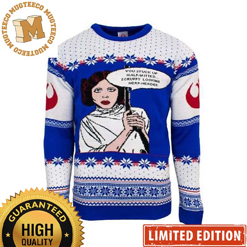 Star Wars Princess Leia Funny Knitting Christmas Ugly Sweater Gift For Fans Star Wars Princess Leia Funny Knitting Christmas Ugly Sweater Gift For Fans