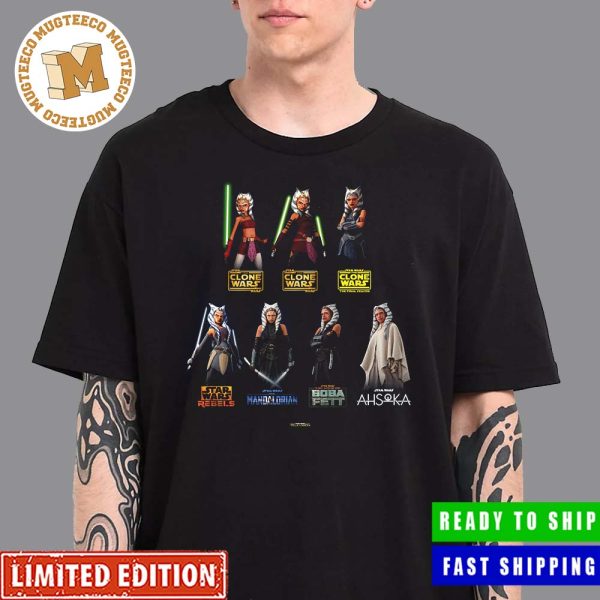 Star Wars The Evolution Of Ahsoka Tano Unisex T-Shirt Star Wars The Evolution Of Ahsoka Tano Unisex T-Shirt