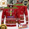 Stella Artois Logo Snowflakes Knitting Red And Brown Christmas Ugly Sweater Stella Artois Logo Snowflakes Knitting Red And Brown Christmas Ugly Sweater