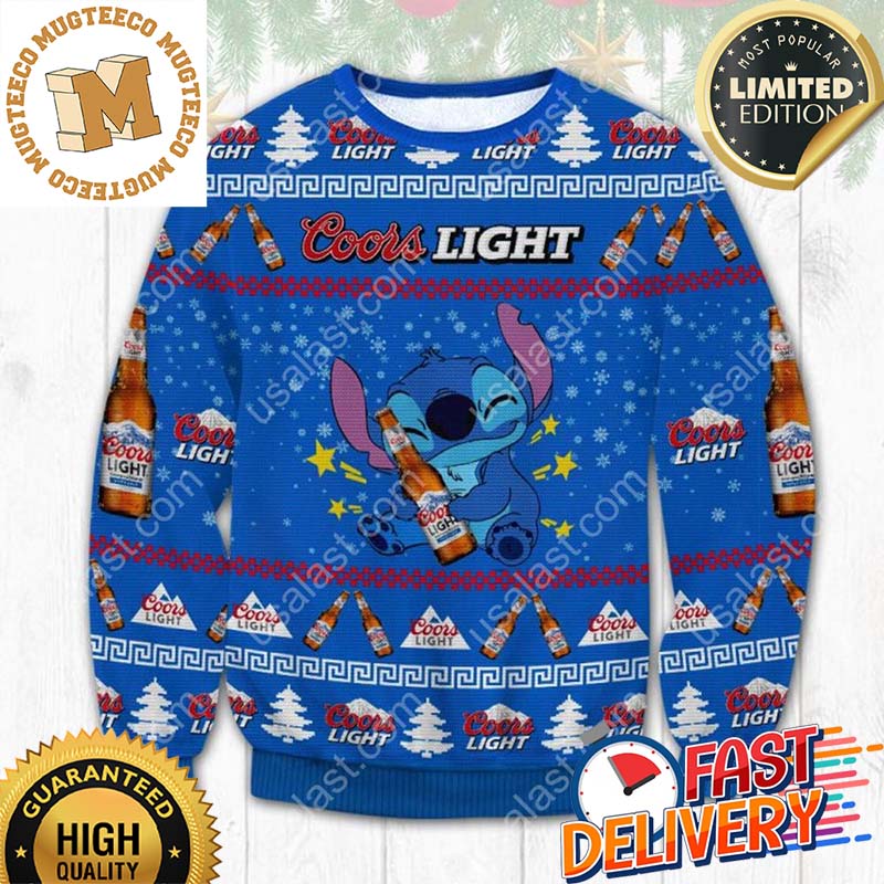 Stitch Hug Coors Light Ugly Christmas Sweater For Holiday 2023 Xmas Gifts Stitch Hug Coors Light Ugly Christmas Sweater For Holiday 2023 Xmas Gifts