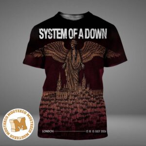 System Of A Down London Event Poster At Tottenham Hotspur Stadium On July 13 and 15 2026 All Over Print Shirt