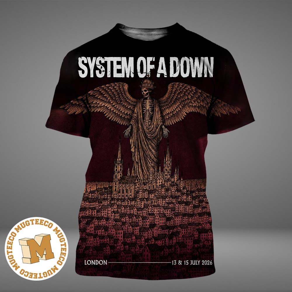System Of A Down London Event Poster At Tottenham Hotspur Stadium On July 13 and 15 2026 All Over Print Shirt System Of A Down London Event Poster At Tottenham Hotspur Stadium On July 13 and 15 2026 All Over Print Shirt