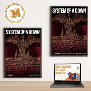 System Of A Down London Event Poster At Tottenham Hotspur Stadium On July 13 and 15 2026 Home Decor Poster Canvas