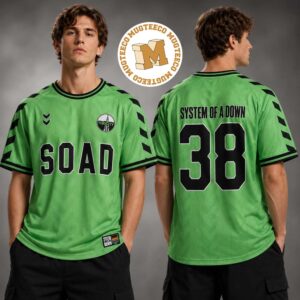 System Of A Down SOAD Exclusive Dusseldorf DE Pop Up Shop Merch Green Hummel Jersey