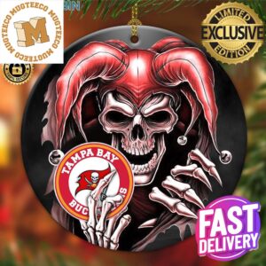 Tampa Bay Buccaneers NFL Skull Joker Xmas Custom Name Tree Decorations Ornament