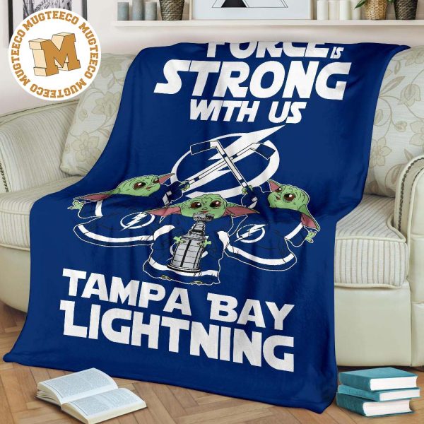 Tampa Bay Lightning Baby Yoda Fleece Blanket The Force Strong Tampa Bay Lightning Baby Yoda Fleece Blanket The Force Strong