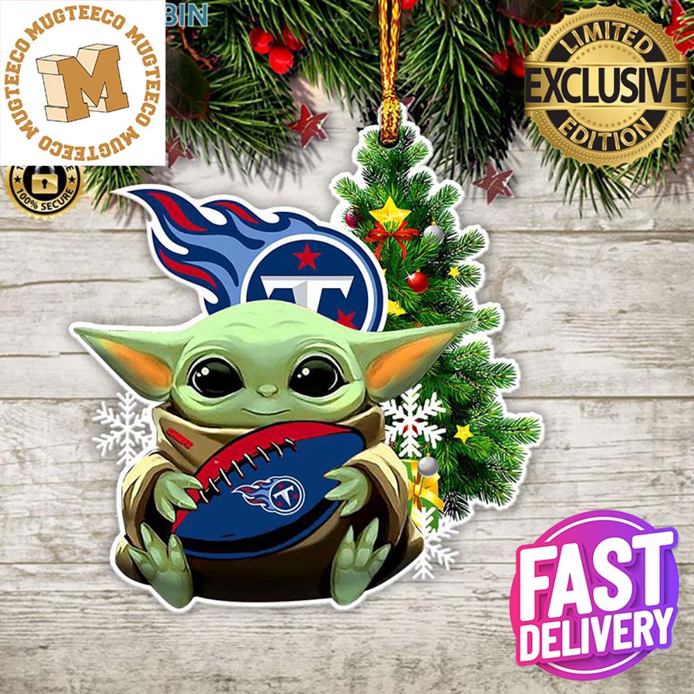 Tennessee Titans Baby Yoda NFL Christmas Tree Decorations Ornament Tennessee Titans Baby Yoda NFL Christmas Tree Decorations Ornament