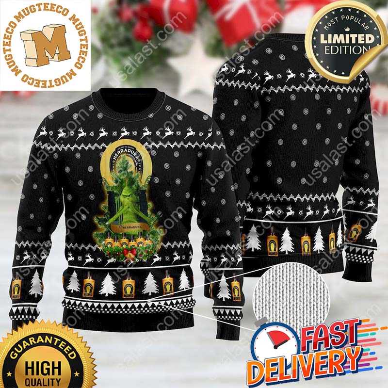 Tequila Herradura Grinch Snowflake Ugly Christmas Sweater For Holiday 2023 Xmas Gifts Tequila Herradura Grinch Snowflake Ugly Christmas Sweater For Holiday 2023 Xmas Gifts