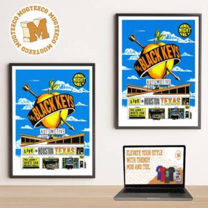 The Black Keys Houston Texas Event Poster At White Oak Music Hall On July 24 2026 Home Decor Poster Canvas