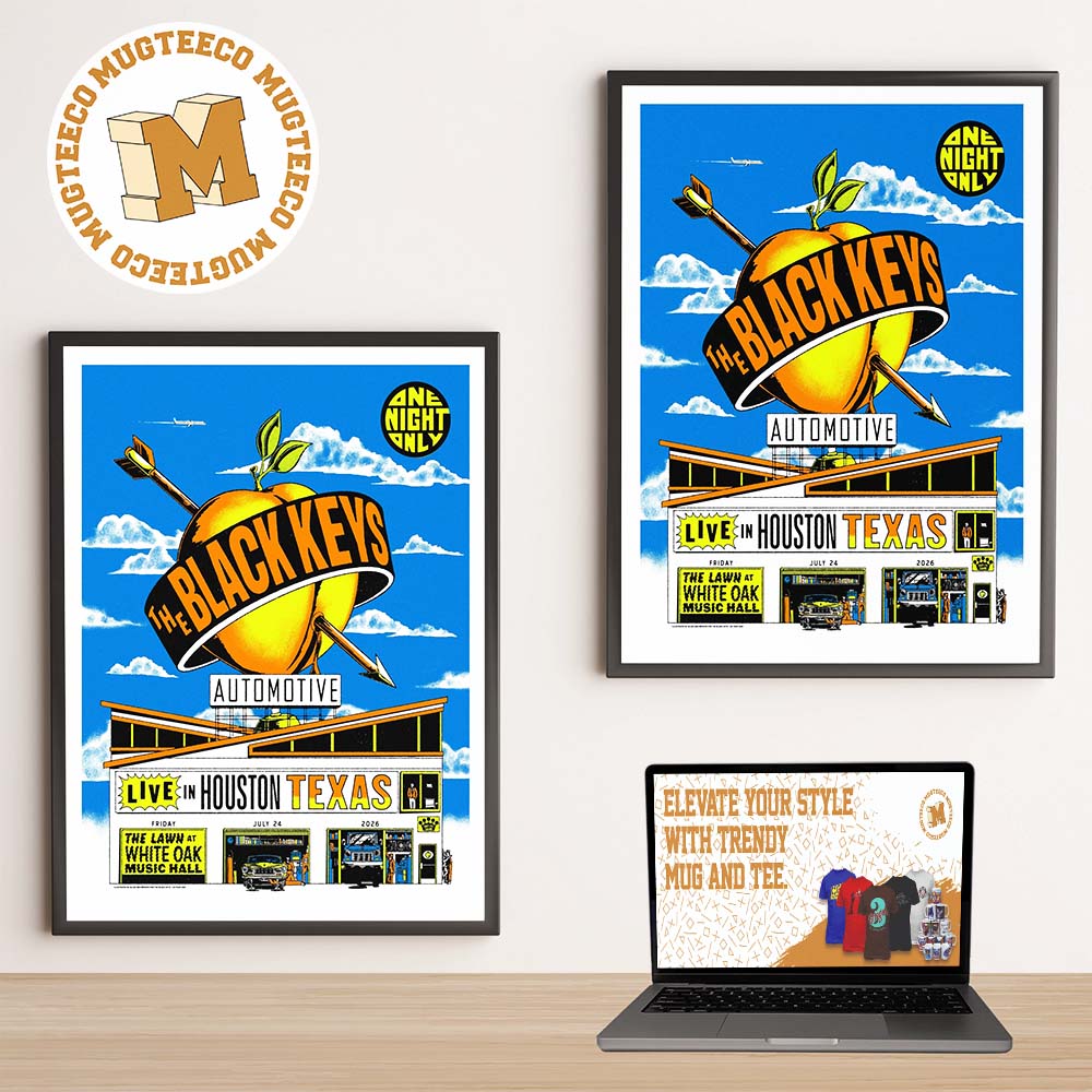 The Black Keys Houston Texas Event Poster At White Oak Music Hall On July 24 2026 Home Decor Poster Canvas The Black Keys Houston Texas Event Poster At White Oak Music Hall On July 24 2026 Home Decor Poster Canvas