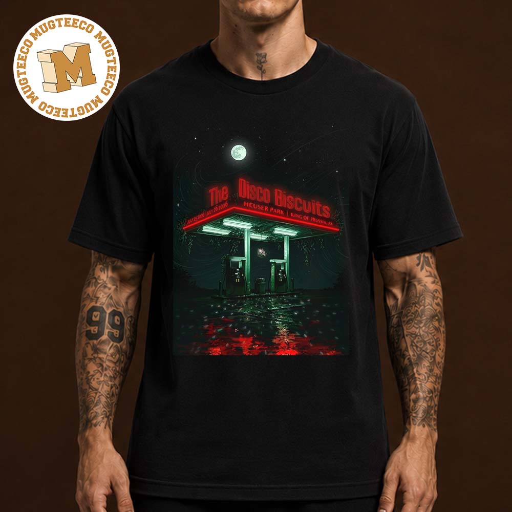 The Disco Biscuits King Of Prussia PA 2026 Event Poster At Heuser Park 2 Night July 25 And 26 2026 Unisex T Shirt The Disco Biscuits King Of Prussia PA 2026 Event Poster At Heuser Park 2 Night July 25 And 26 2026 Unisex T Shirt