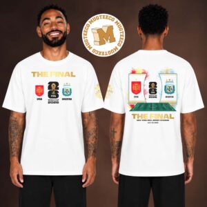 The Final Spain Vs Argentina World Cup 2026 At New York New Jersey Stadium On July 19 2026 Two Sided Unisex T Shirt