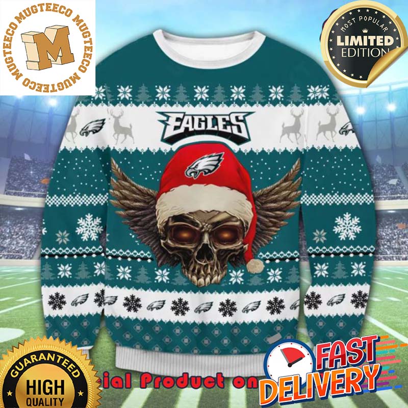 The Grinch Math Philadelphia Eagles NFL Skull Santa Hat Ugly Christmas Sweater For Holiday 2023 Xmas Gifts The Grinch Math Philadelphia Eagles NFL Skull Santa Hat Ugly Christmas Sweater For Holiday 2023 Xmas Gifts