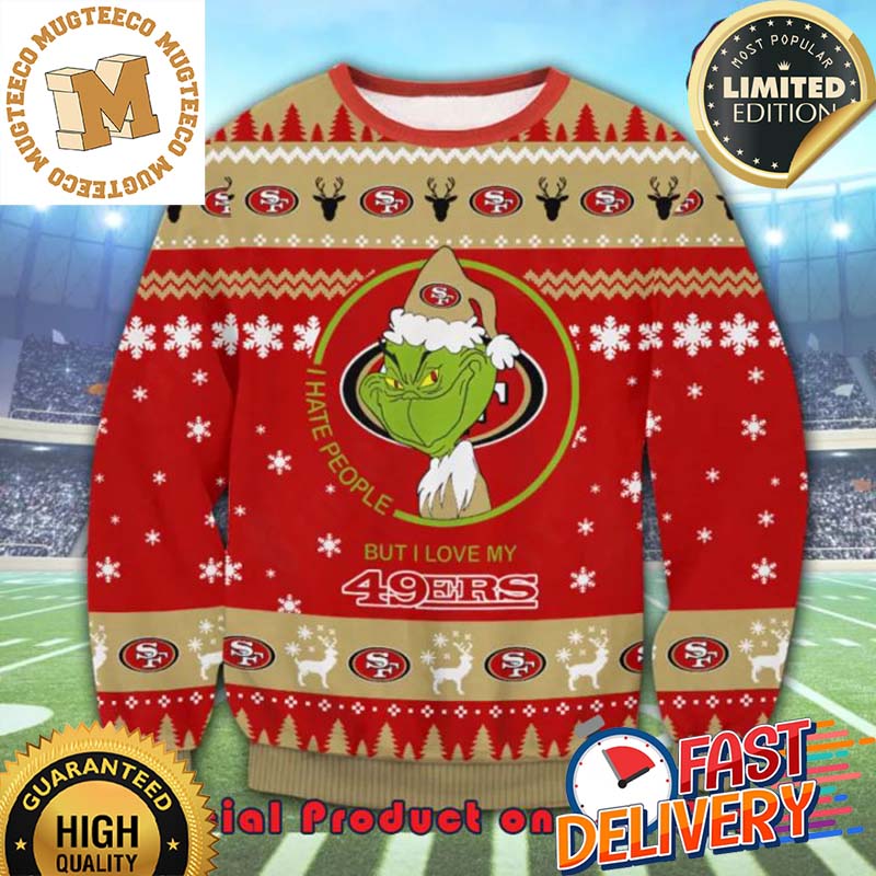 The Grinch Math San Francisco 49ers NFL Santa Hat I Hate People Ugly Christmas Sweater For Holiday 2023 Xmas Gifts The Grinch Math San Francisco 49ers NFL Santa Hat I Hate People Ugly Christmas Sweater For Holiday 2023 Xmas Gifts