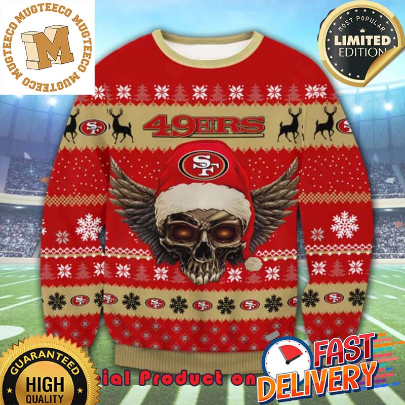 The Grinch Math San Francisco 49ers NFL Skull Santa Hat Ugly Christmas Sweater For Holiday 2023 Xmas Gifts The Grinch Math San Francisco 49ers NFL Skull Santa Hat Ugly Christmas Sweater For Holiday 2023 Xmas Gifts