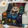 The Nightmare Jack & Sally Fleece Blanket For Bedding Decor The Nightmare Jack & Sally Fleece Blanket For Bedding Decor