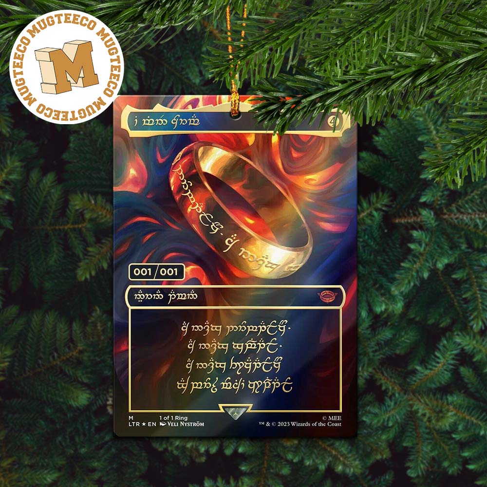 The One Ring MTG Card Lord Of The Rings Super Rare Christmas Ornaments The One Ring MTG Card Lord Of The Rings Super Rare Christmas Ornaments