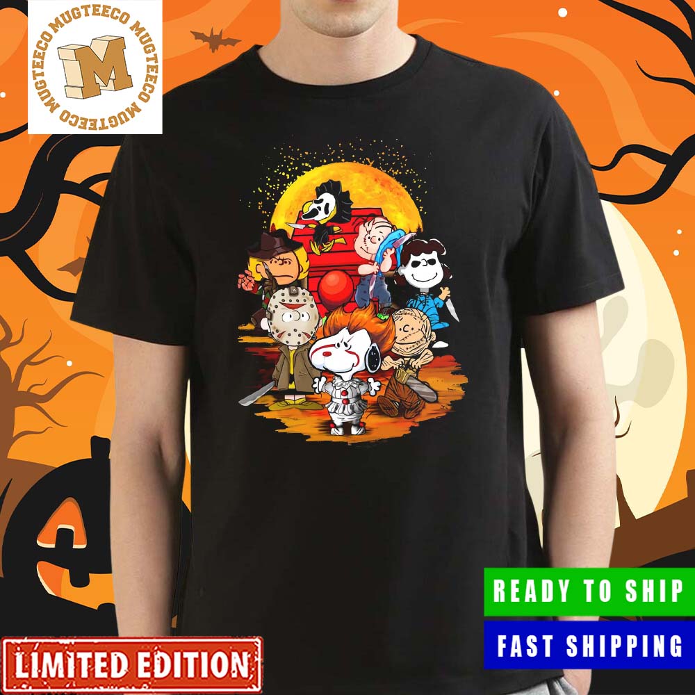 The Peanuts In Horror Characters Halloween Moon Halloween Unisex T-Shirt The Peanuts In Horror Characters Halloween Moon Halloween Unisex T-Shirt