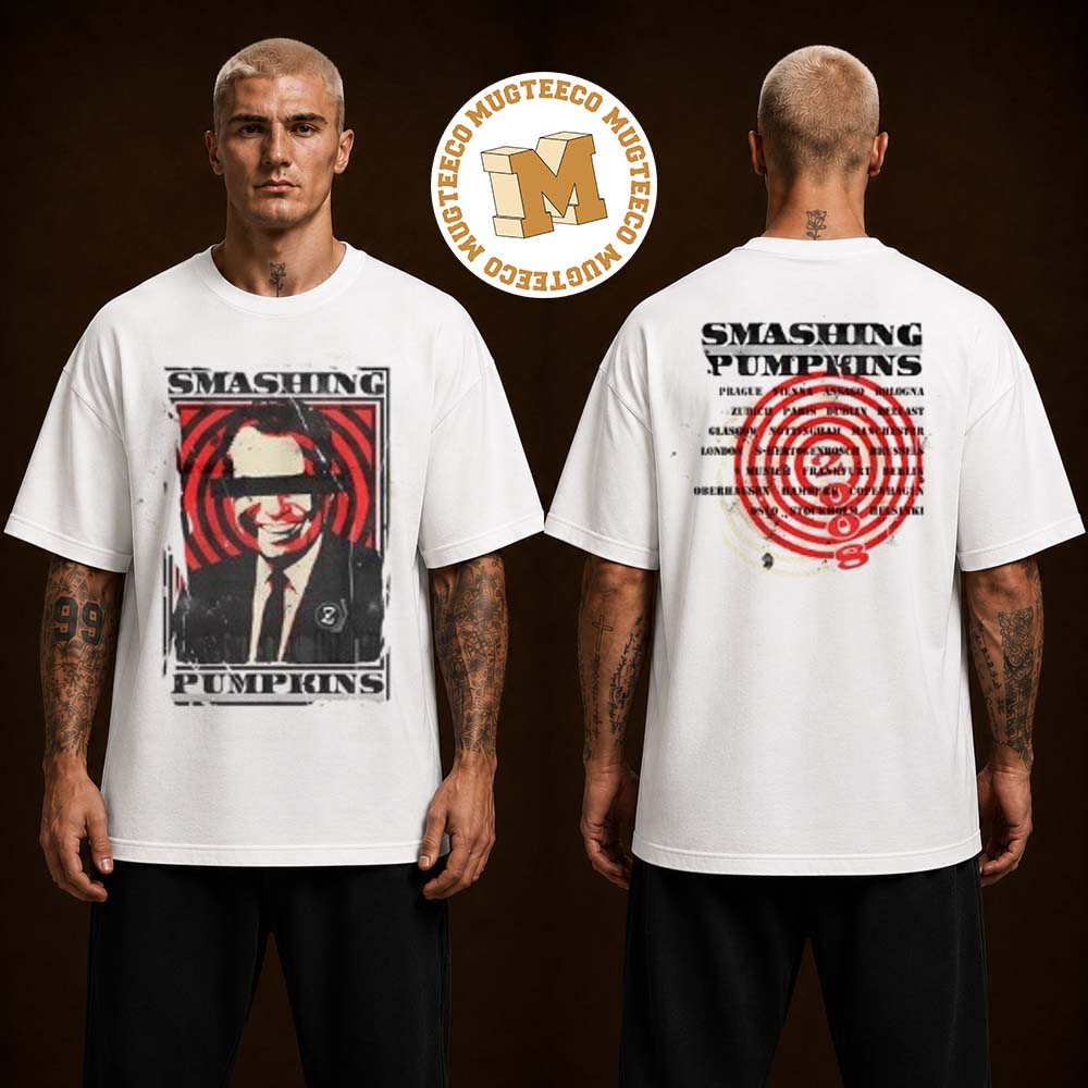The Smashing Pumpkins Tour 2008 Former US President Richard Nixon Two Sided Unisex T Shirt The Smashing Pumpkins Tour 2008 Former US President Richard Nixon Two Sided Unisex T Shirt