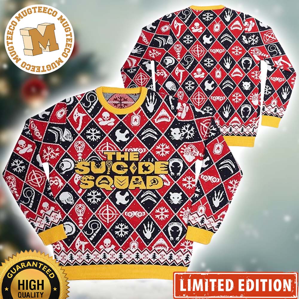 The Suicide Squad All The Symbols 2023 Xmas Gift Idea Ugly Christmas Sweater The Suicide Squad All The Symbols 2023 Xmas Gift Idea Ugly Christmas Sweater