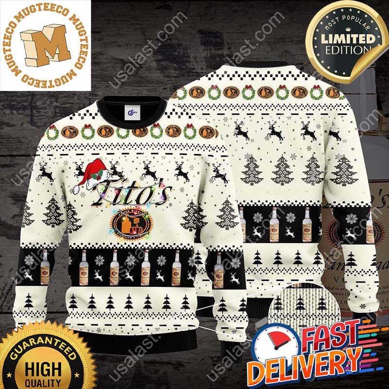 Tito's Handmade Vodka Santa Hat Ugly Christmas Sweater For Holiday 2023 Xmas Gifts Tito's Handmade Vodka Santa Hat Ugly Christmas Sweater For Holiday 2023 Xmas Gifts