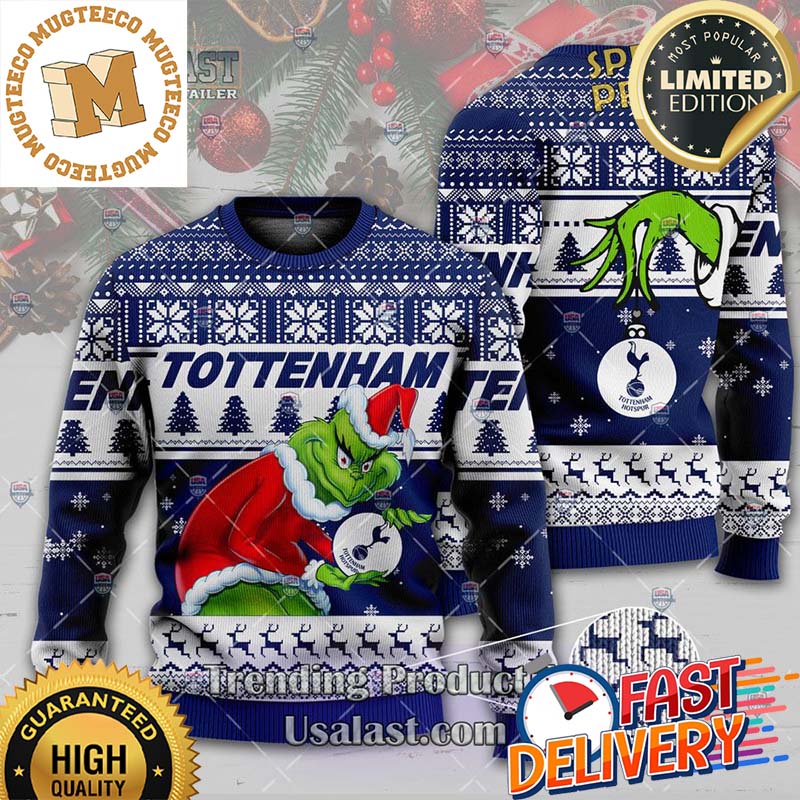 Tottenham Hotspur x Grinch Xmas Ugly Sweater For Holiday 2023 Xmas Gifts Tottenham Hotspur x Grinch Xmas Ugly Sweater For Holiday 2023 Xmas Gifts