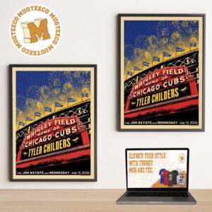 Tyler Childers Chicago Illinois Event Poster At Wrigley Field On July 12 2026 Home Decor Poster Canvas