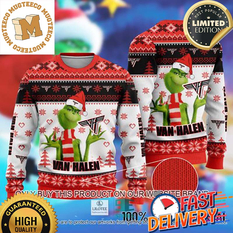 Van Halen The Grinch Funny Xmas 2023 Gift Ugly Christmas Sweater Van Halen The Grinch Funny Xmas 2023 Gift Ugly Christmas Sweater