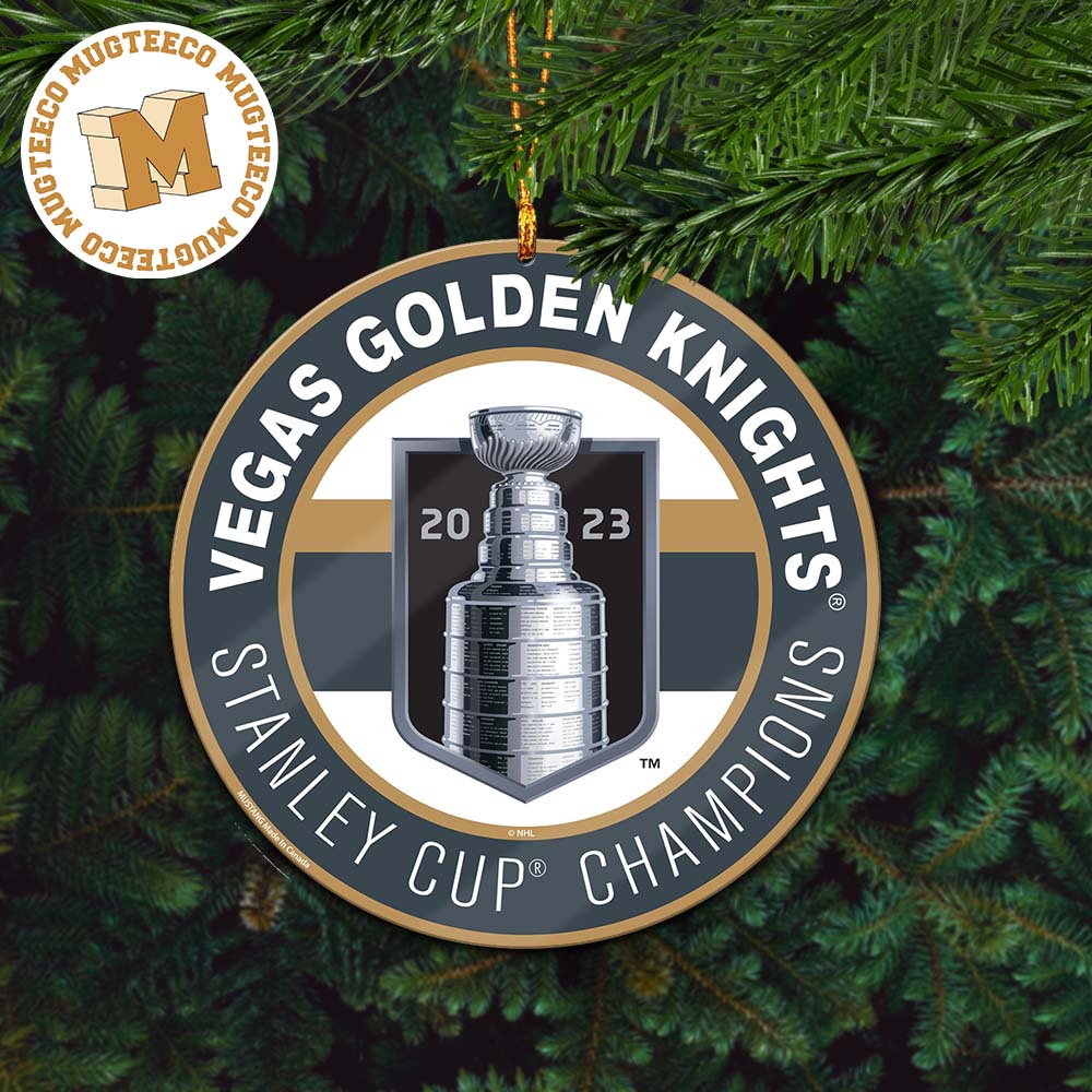 Vegas Golden Knights Stanley Cup Champions 2023 Custom Name Christmas Tree Decorations Ornament Vegas Golden Knights Stanley Cup Champions 2023 Custom Name Christmas Tree Decorations Ornament