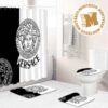 Versace Beige Baroque Pattern In White Base Background Bathroom Accessories Set Versace Beige Baroque Pattern In White Base Background Bathroom Accessories Set