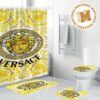 Versace Big Basic Logo In Purple Background Bathroom Accessories Set
