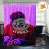 Versace Big Basic Medusa In White Background Bathroom Shower Curtain Set