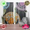 Versace Big Colorful Signature Logo Black Purple Green In Hexagon Mirror Background Window Curtain Versace Big Colorful Signature Logo Black Purple Green In Hexagon Mirror Background Window Curtain
