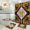 Versace Big Golden Medusa In Dark Marble Theme Bathroom Accessories Set Versace Big Golden Medusa In Dark Marble Theme Bathroom Accessories Set