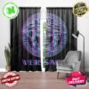 Versace Big Pink Signature Logo With Greca Border In Dark Theme Window Curtain Versace Big Pink Signature Logo With Greca Border In Dark Theme Window Curtain