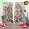 Versace Big Signature White And Golden Logo With Greca Stripes And Baroque Pattern In Black Background Window Curtain Versace Big Signature White And Golden Logo With Greca Stripes And Baroque Pattern In Black Background Window Curtain