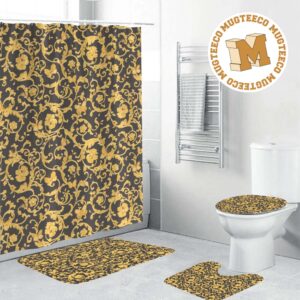 Versace Golden Baroque Pattern Bathroom Accessories Set