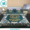 Versace Gianni Black Logo Greca Boder In Yellow Luxury Most Comfortable Bedding Set Versace Gianni Black Logo Greca Boder In Yellow Luxury Most Comfortable Bedding Set